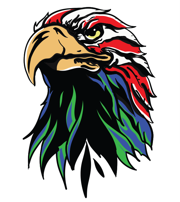 Multi-colored eagle